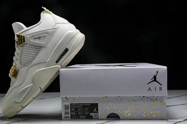 Reps LUCY Gold Jordan 4 Retro AQ9129-170 Metallic 0622